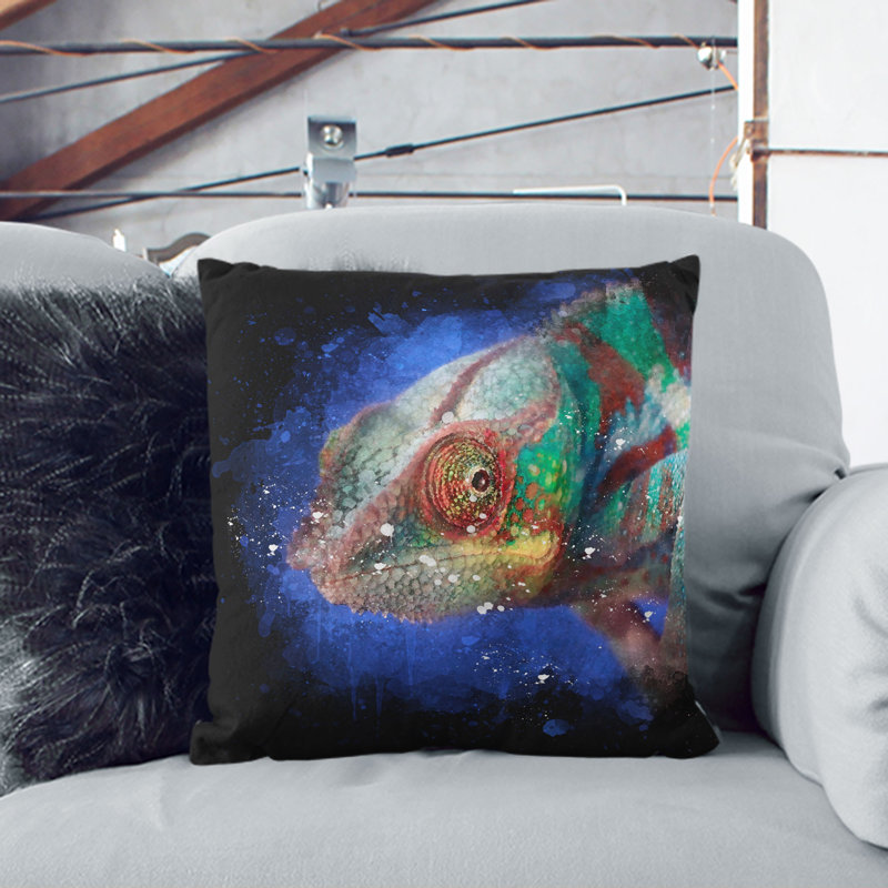 Square Throw Cushion, 40cm H x 40cm W x 15cm D, Black