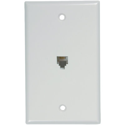 Plaque murale pour téléphone à prise 1-gang