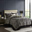 Collection de 5 pièces, très grand, couvre-lit noir très grand tissé élégant-121232361