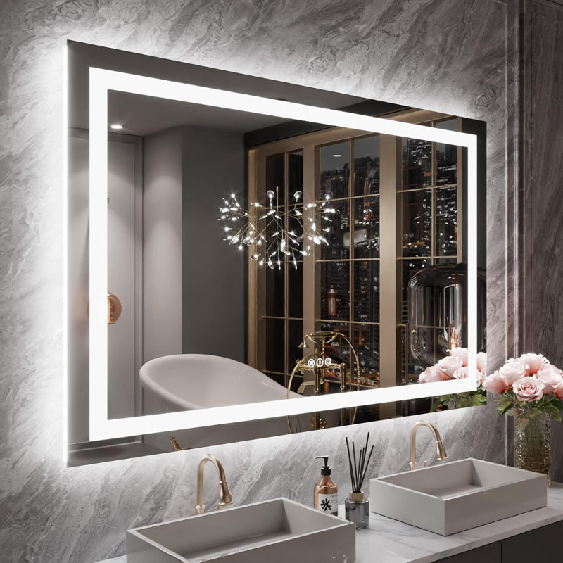 Miroir de salle de bain Lunara, 40 po x 32 po