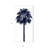 HomeRoots " Palm Tree Blue IV White Framed Print Wall Art "