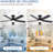 46" 5-blade Propeller Flush Mount Ceiling Fan With Light-1450044108