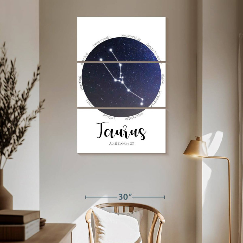 Adella Taurus Zodiac Constellation, 65" H x 42" W