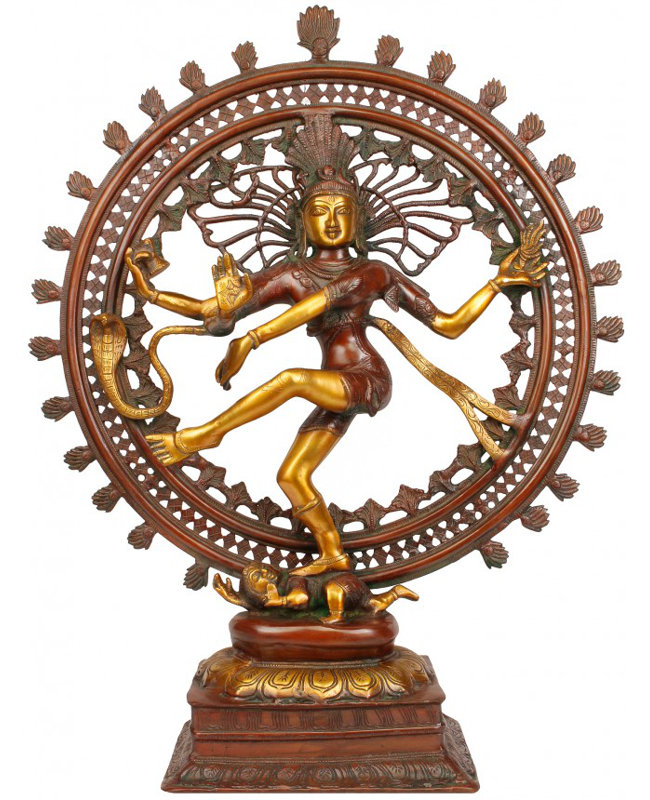 Nataraja - Statue du roi des danseurs, Or / brun