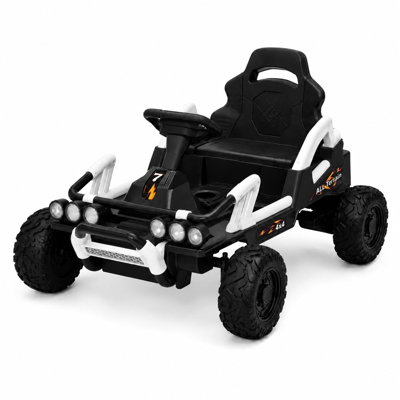 12V Kids Ride On Car with Dual Motors, Rechargeable Battery Electric Vehicle with EVA Wheels and 4 Wheel Design