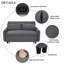Canapé-lit convertible 2 places 57,48 po avec 2 causeuses et 2 ports USB pour le salon, gris foncé (ancien sku: WF317760AAR)-987507478