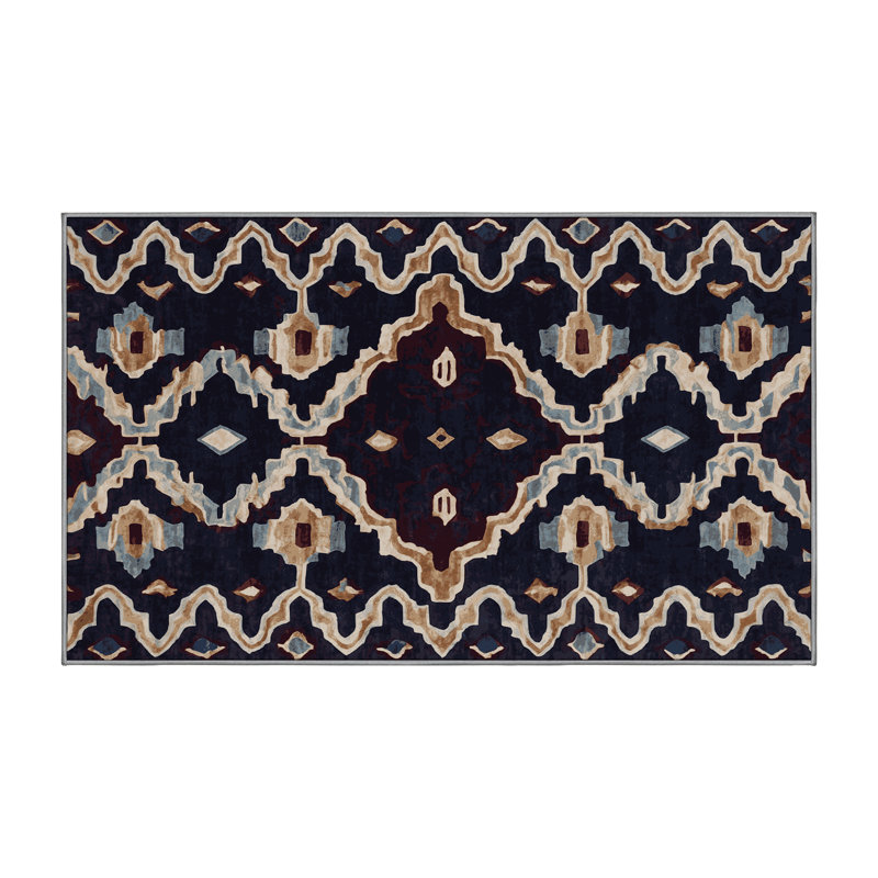 Machine Washable Purple Area Rug, Rectangle 8' x 12'