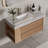 36" Bathroom Single Modern Vanity with Marble Top,2 Drawers-1584992679