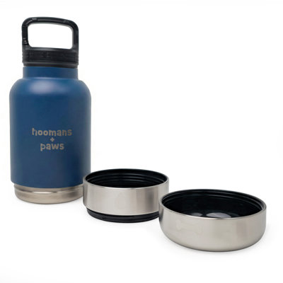 Hoomans + Paws 3-in-1 Travel Water Bottle