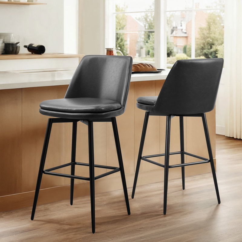 Tabouret Betzalel, Tabouret de bar (siège d’une hauteur de 30 po), Noir
