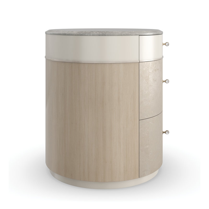 Hang Around 3 - Drawer Nightstand in Cloud/Dry Martini/Winter Frost/Gray Sintered