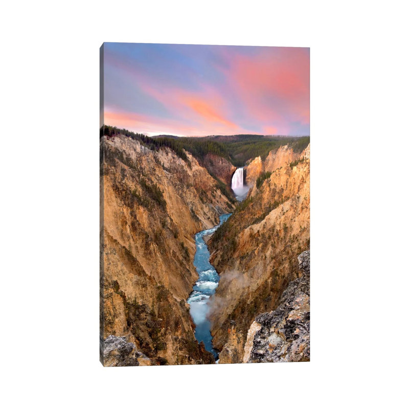 Lower Yellowstone Falls, Yellowstone National Park, Wyoming IV by Tim Fitzharris - Wrapped Canvas Print