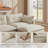 Modular Sectional Sofa, 76.5" L-shaped Corduroy Comfy Sectional Couches For Living Room, 2-seater Cloud Couches With 1 Movable Ottoman, Flexible Combination Modern Deep Seat Sofa (beige)-1323058755