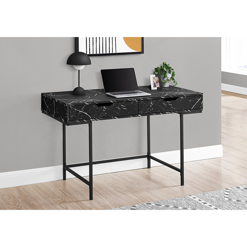 Latitude Run® Modern Computer Desk With Storage Drawers For Home Office ...