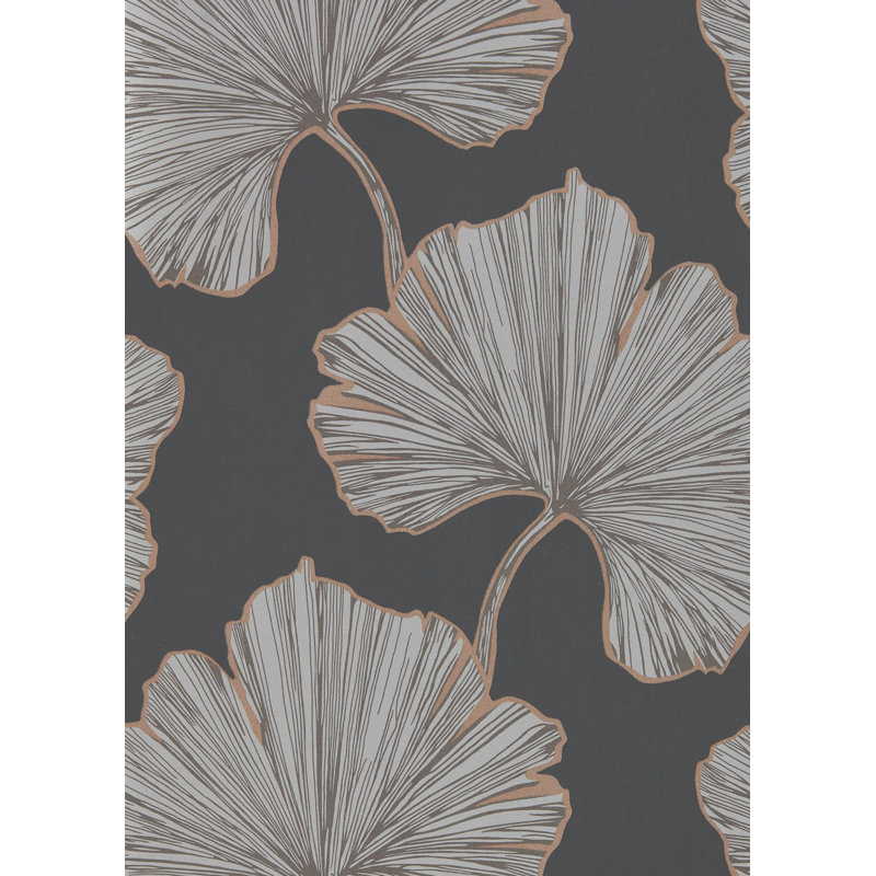 Azurea Wallpaper, Ebony/Rose Gold