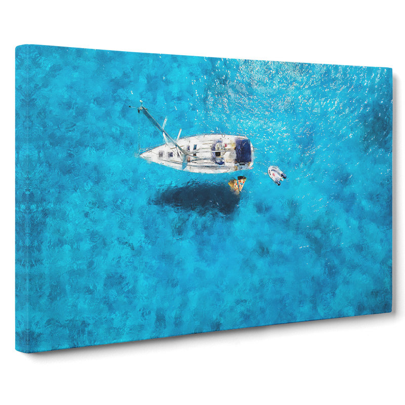 Boat In The Balearic Islands - Wrapped Canvas, 35cm H x 50cm W x 3cm D