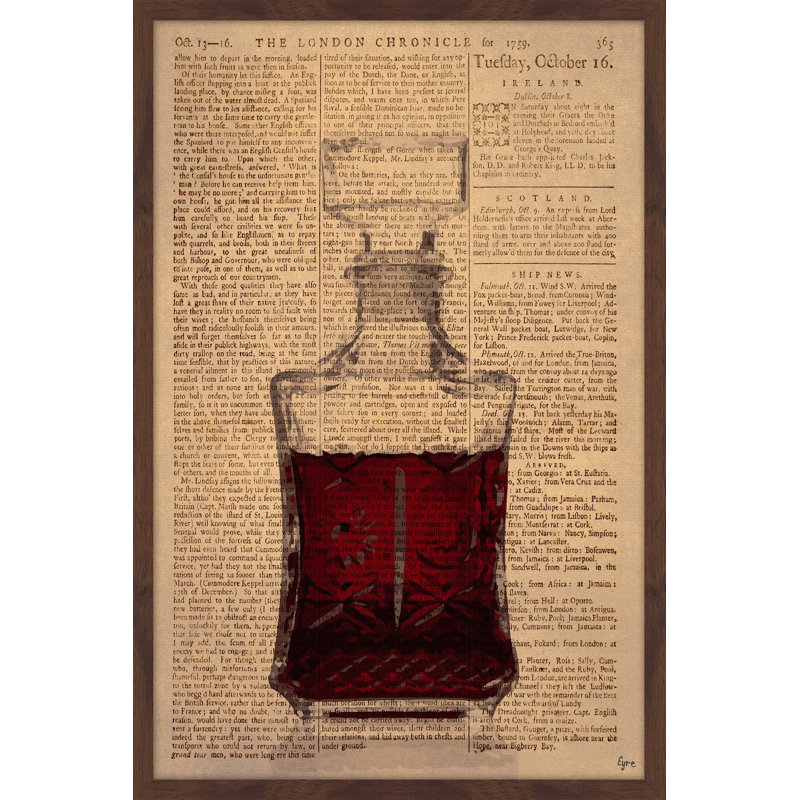 «Red Spirit» par Eyre Tarney - Reproduction d'art graphique sur papier encadré, H 30 po x l 20 po x P 1,5 po
