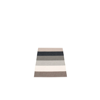 Molly Striped Area Rug in Black/Gray/Beige/Mud