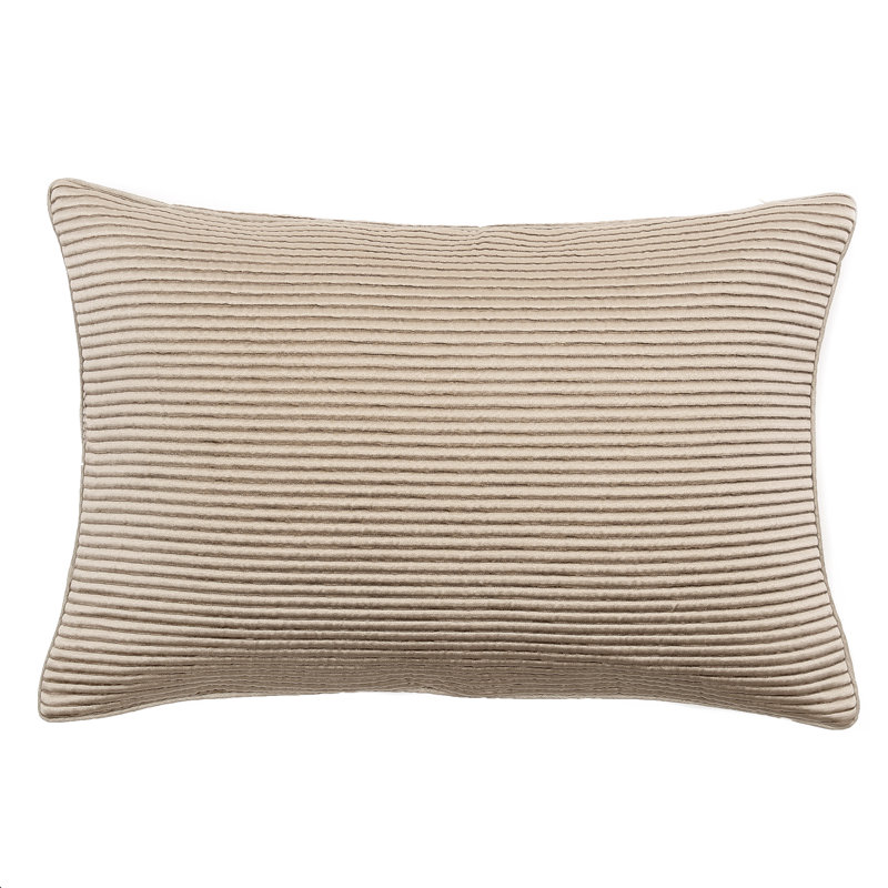 Cavendish Polyester Striped Sham Set, Queen, Alabaster