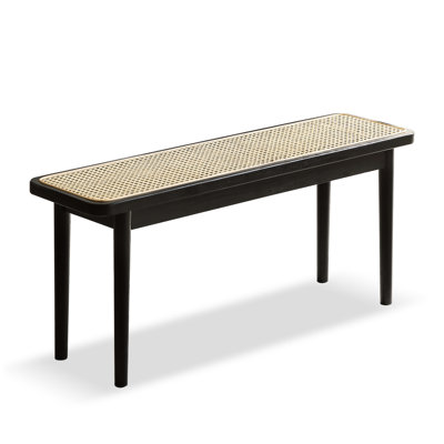 Banc de salle à manger de style moderne avec détails en rotin