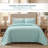 Superior Solitaire Waffled Matelassé Bedspread Set with Shams-2045350952-2045351127