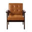 Chaise d'appoint Mid-Century moderne avec support ergonomique et structure en bois durable
