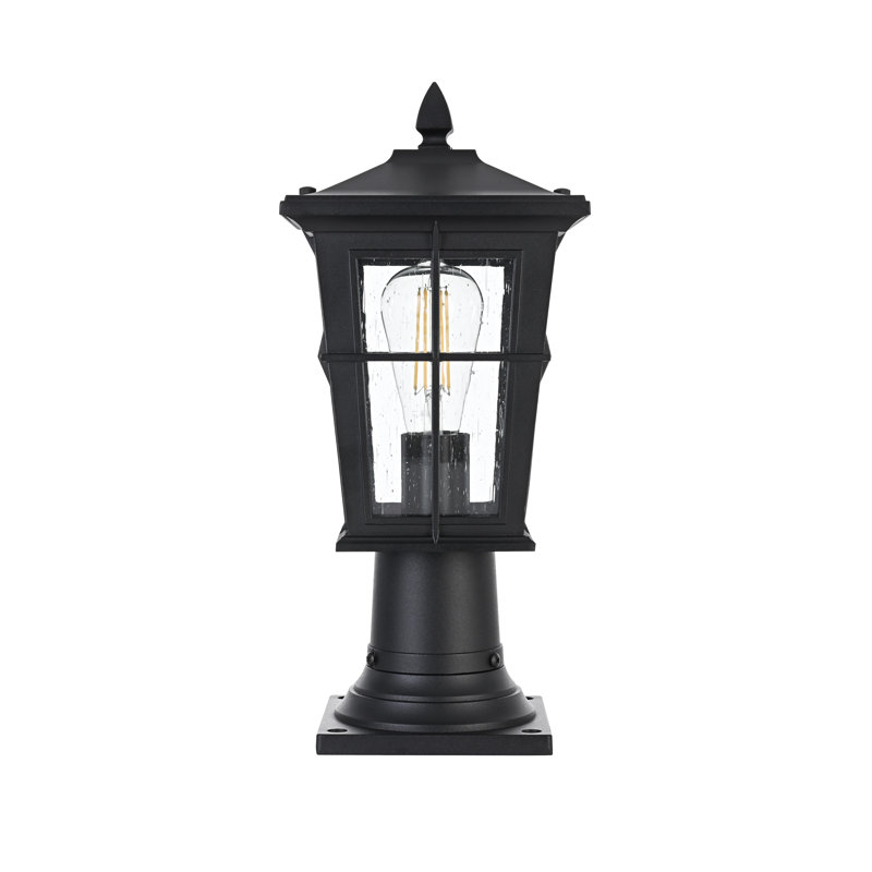 Lampadaire d'extérieur noir de 7 pouces Joelle
