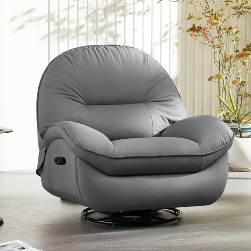 Fauteuil inclinable en simili cuir Nyzaiah, Gris