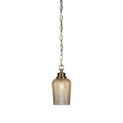 Cordova Chain Hung Pendant With 5" Glass