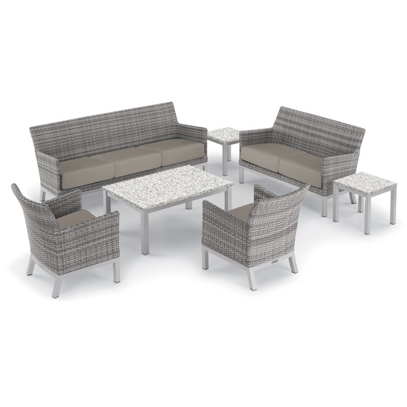 Argento and Travira Outdoor Conversation Set, Stone