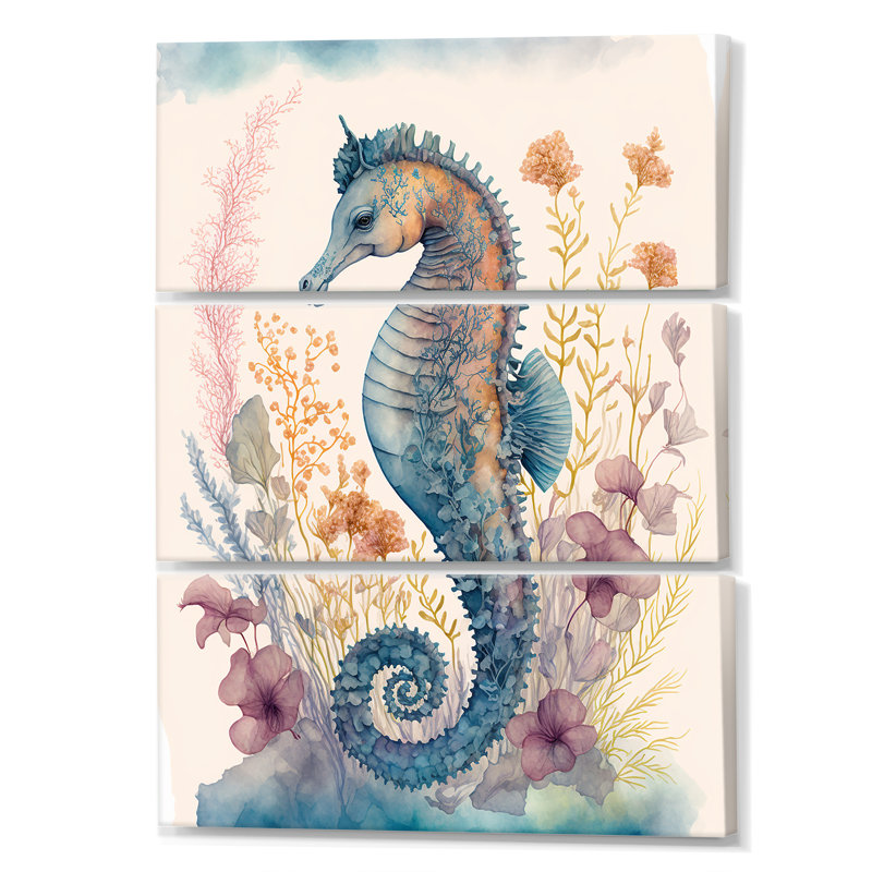 «Cute Baby Seahorse In The Deep Sea II», H 36 po x l 28 po x P 1 po