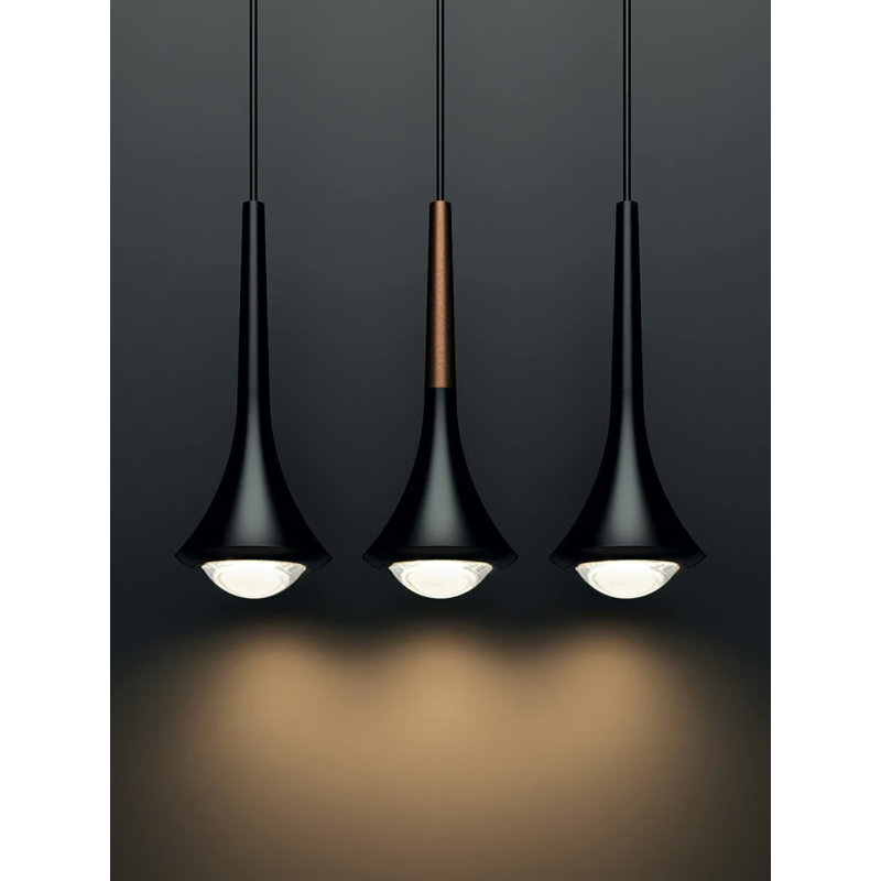 Lodes Rain Suspension Lamp Black Cable Line-V, Black