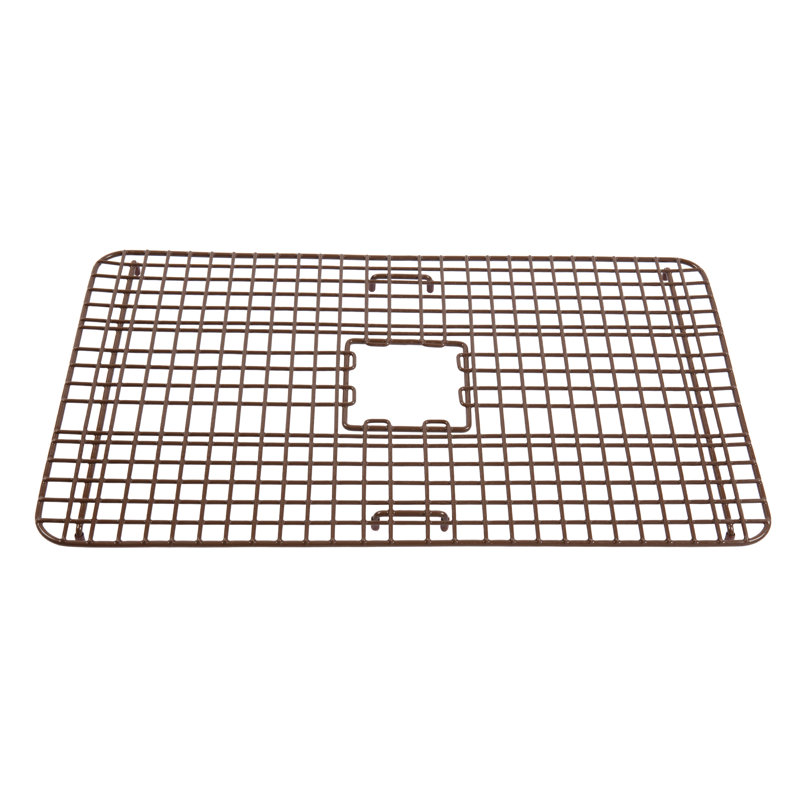Grille de fond d'évier de cuisine brun antique 28 po x 17 po SinkSense Wright