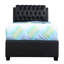 Élégant lit simple contemporain noir audacieux