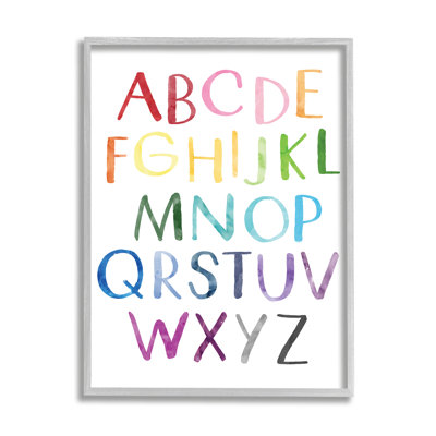 " Rainbow Letters Of English Alphabet Playful ABC Chart " by Jennifer McCully