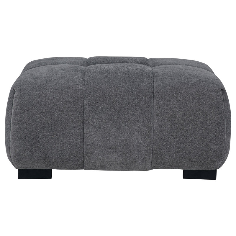 Repose-pieds rectangulaire gris anthracite Plather, Gris anthracite