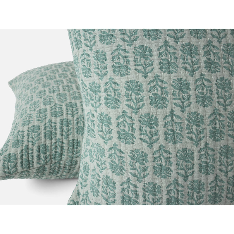 Mirada Organic Matelasse Sham, Thyme Chrysanthemum