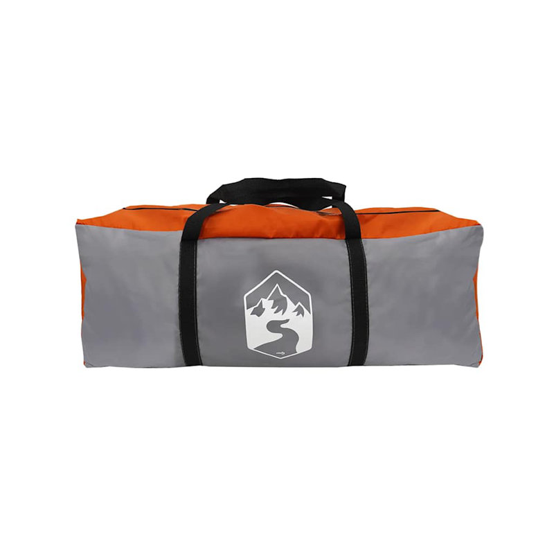 Tente de camping pour 5 personnes Vidaxl, Gris / orange