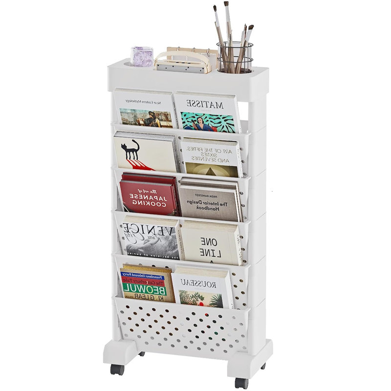 Book Storage Organization With Wheels