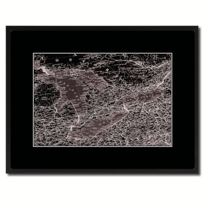 " Great Lakes Old Vivid Sepia Map "