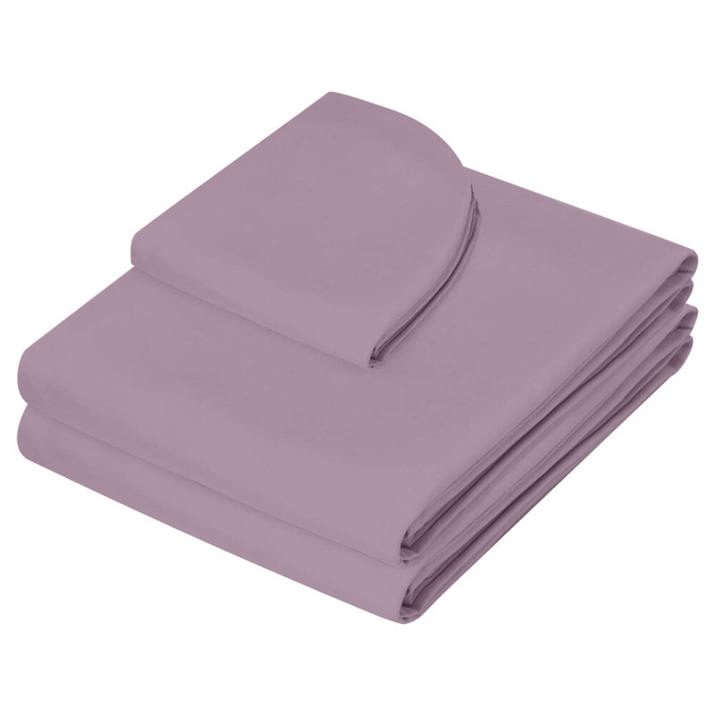 Ensemble de draps 3 pièces pour table de massage en microfibre, Mauve clair