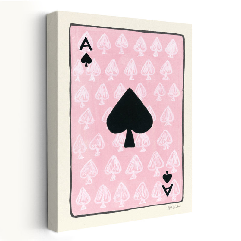 Ace of Spades Art, art abstrait contemporain, H 24 po x l 16 po