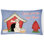 Coussin lombaire intérieur/extérieur moderne mauve/rouge dog house