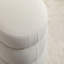 Tabouret rond en velours ivoire