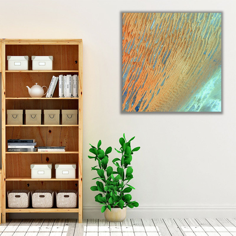 Vagues - reproduction d'art sur toile, H 12 po x l 12 po