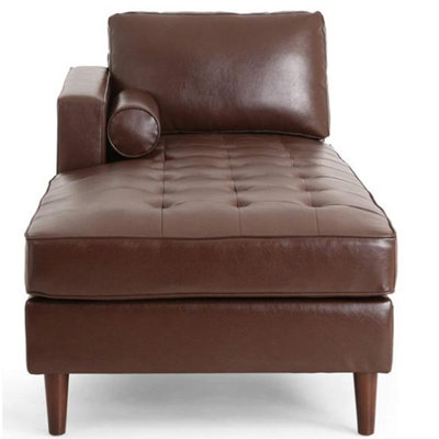 Tamber Faux Leather Chaise Lounge