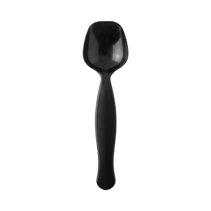 Black Disposable Plastic Serving Spoons - 150 Spoons