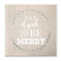 Red and Black Damask Eat Drink Be Merry “Chef” Wall Decor Set