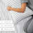 Distressed Navy Coastal Stripe Pattern Microfiber Sheet Set-1420257577-1365464840