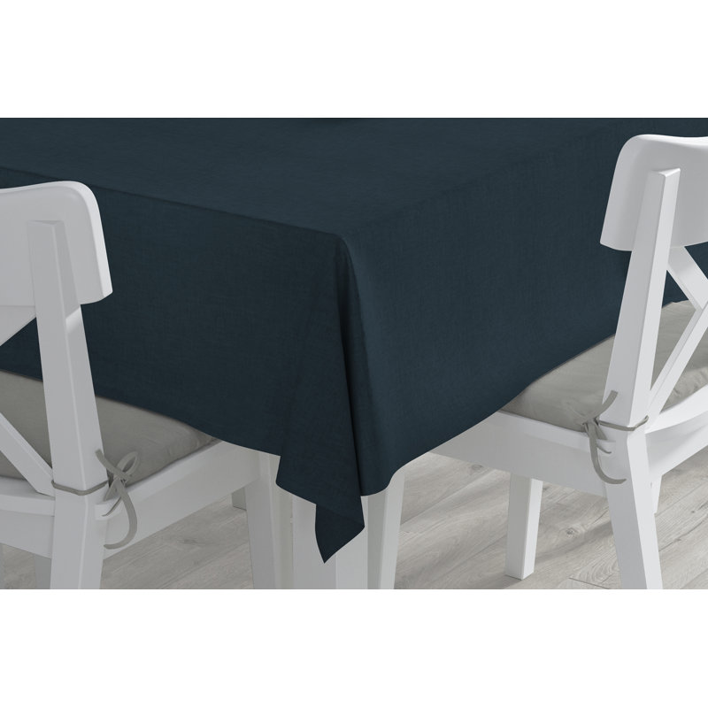 Nappe ronde en polyester Vallejos, 120 po x 60 po, oblong, Denim